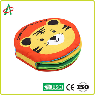 Bebekler İçin Yuvarlak Bez Yumuşak Kitaplar 18cmx18cm renkli baskı