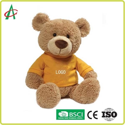 ISO9001 25CM Peluş Oyuncak Ayılar Sarı Giysilerle Yıkanabilir Premium Malzemeler