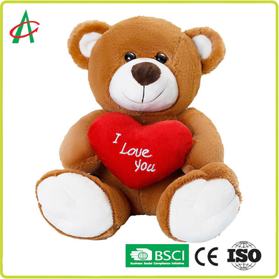Angelber 33cm Teddy Bear Bir Kalbi Sarıyor Süper Yumuşak 100 Güvenli Malzeme