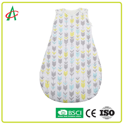 Nefes alabilir 45 * 70 CM Bebek Uyku Tulumu 0.5 Tog - 2.5 Tog 2 Yollu Fermuar