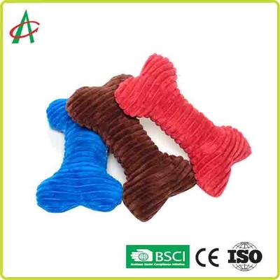 Squeakers ile Özel Dayanıklı Coloful Bone Peluş Köpek Oyuncakları