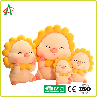 Domuz Peluş Oyuncak Bebek Yastık Güneş Şekli Oyuncak Yatak Süper Yumuşak Peluş Oyuncak Tatil Hediyeleri