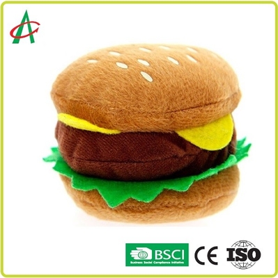 0.1kgs Hamburger Pet Peluş Oyuncak Üç Büyüleyici Sesler