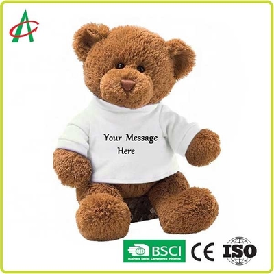 ISO9001 25CM Peluş Oyuncak Ayılar Sarı Giysilerle Yıkanabilir Premium Malzemeler