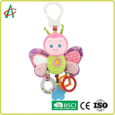 EN71 25cm Yumuşak Peluş Bebek Çıngırakları Diş Çiğneme ve Aynalı