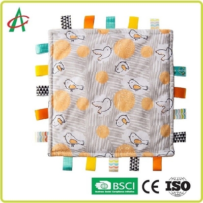 3.2 Pound Yenidoğan Yorgan Oyuncak 12x12 İnç Baskı Etiketi Battaniye