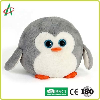 Yuvarlak Penguen 25cm Bebek Hayvan Peluş Oyuncaklar Süper Yumuşak Kumaş CPSC sertifikası