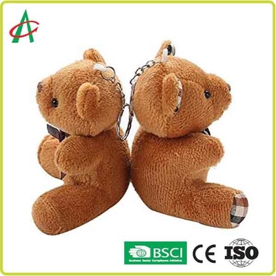 Metal Anahtarlık BSCI sertifikası ile 8cm Peluş Oyuncak Ayı El Sanatları