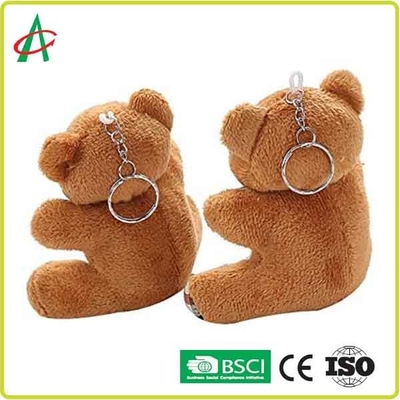 Metal Anahtarlık BSCI sertifikası ile 8cm Peluş Oyuncak Ayı El Sanatları