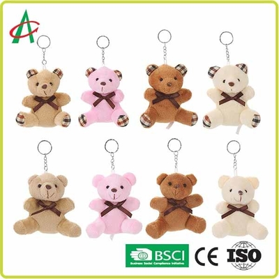 Metal Anahtarlık BSCI sertifikası ile 8cm Peluş Oyuncak Ayı El Sanatları