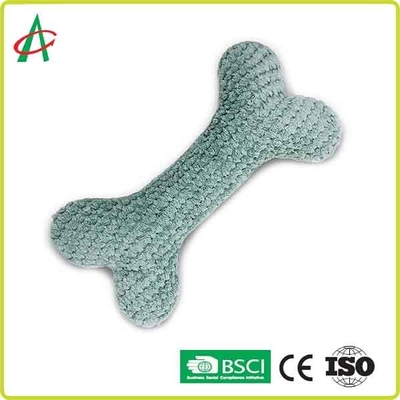 ISO9001 Pet Peluş Oyuncak Kemik Şekilli 15cm * 5.5cm Squeaker ile