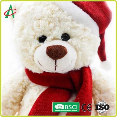 Noel Cap ile Sarılabilir 25cm Peluş Oyuncak Ayı