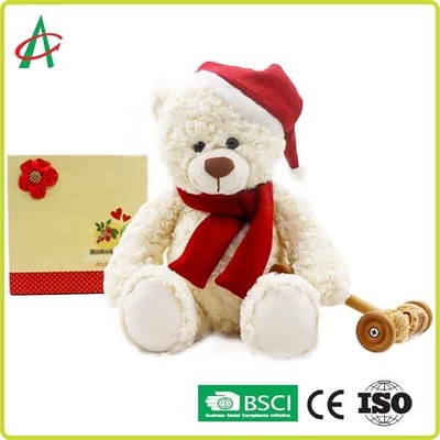 Noel Cap ile Sarılabilir 25cm Peluş Oyuncak Ayı