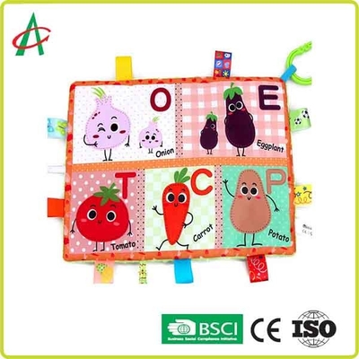 BSCI 29.7x21cm Bebek Yorgan Oyuncak ultra yumuşak peluş Meyve ve Hayvan Baskısı