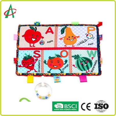 BSCI 29.7x21cm Bebek Yorgan Oyuncak ultra yumuşak peluş Meyve ve Hayvan Baskısı