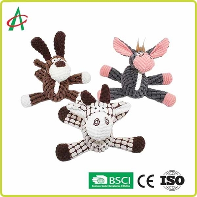 Dayanıklı Pet Interaktif Gıcırtılı Oyuncak Eşek Peluş Evcil Hayvan Oyuncakları Yavru Ve Orta Köpekler İçin