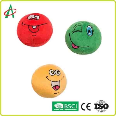 Farklı Emojili Özel Top Şekilli Peluş Cızırtılı Küçük Pet Oyuncaklar