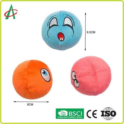Farklı Emojili Özel Top Şekilli Peluş Cızırtılı Küçük Pet Oyuncaklar