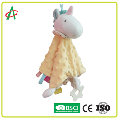Yıkanabilir 20.5x25CM Bebek Rahat Battaniye Oyuncak CE/BSCI Sertifikası