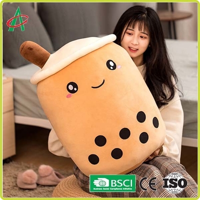 İşlemeli Emojili OEM Bubble Tea Peluş Yastık