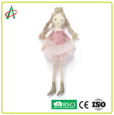 BSCI EN71 PP Pamuklu Peluş Bebek Bale Elbiseli