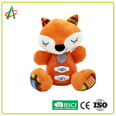 Duyusal Eğitim için BPA Free Fox Müzikli Peluş Oyuncaklar